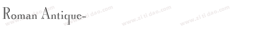 Roman Antique字体转换